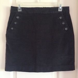 Banana Republic black corduroy skirt